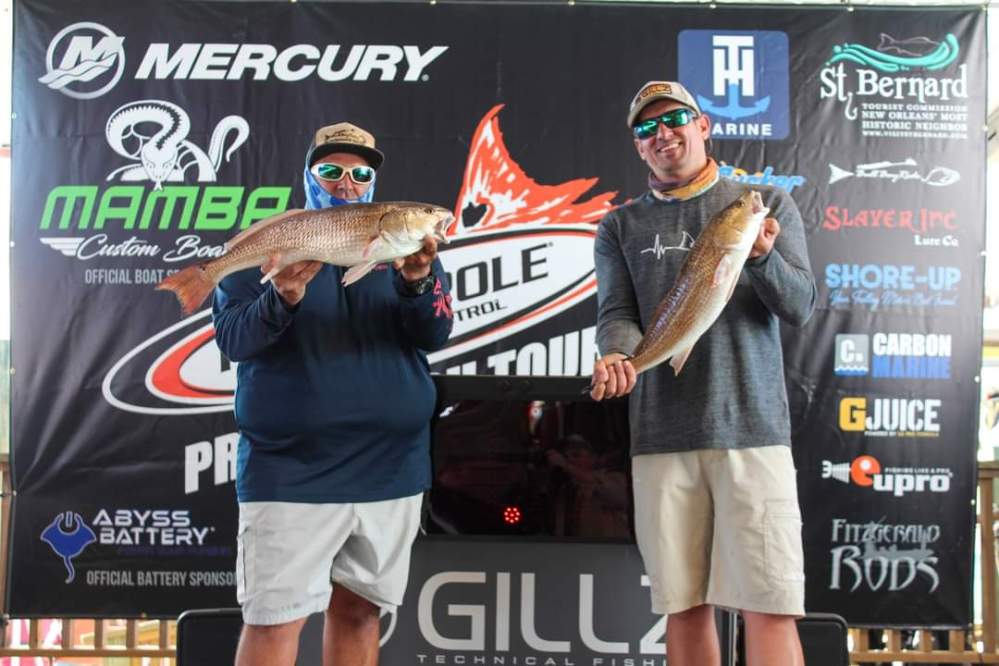 Redfish fishing tournament power pole down